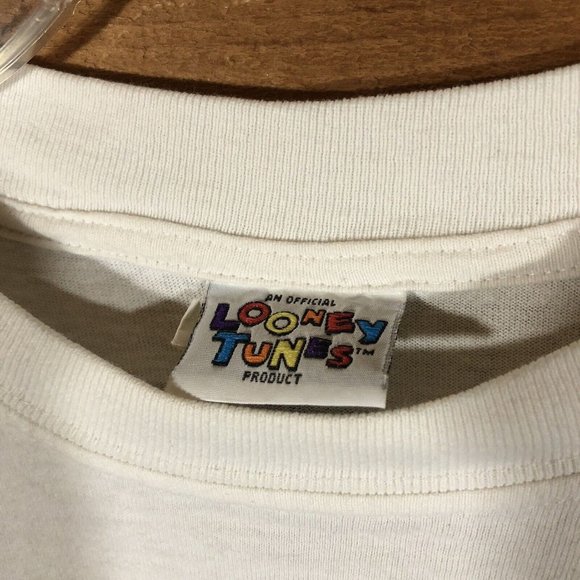 Vintage Looney Tunes All Over Print Wrap Around 1996 T-Shirt Mens Large - Picture 8 of 14